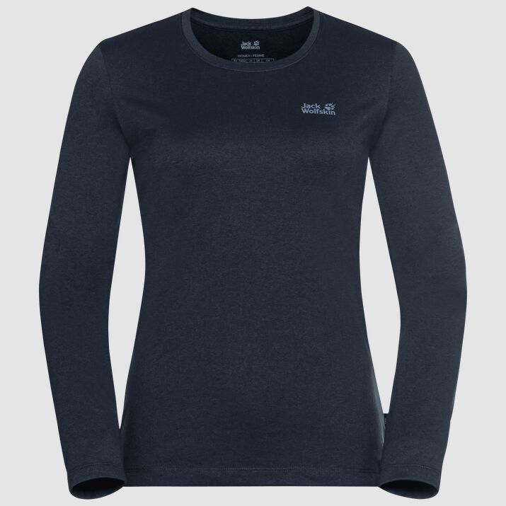 Camiseta Manga Larga Jack Wolfskin Sky Thermal Mujer Azules Mexico-8396154